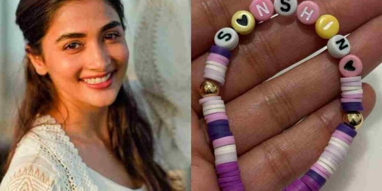 Actress Pooja Hegde Receives a Bracelet With 'Sunshine' Written On It From a Little Fan, And It's All Things Sweet! 1 Actress Pooja Hegde