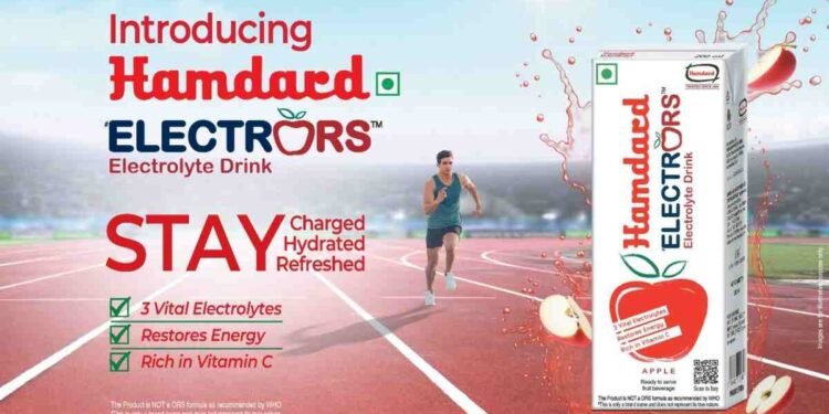 Hamdard Unveils “HAMDARD #ELECTRORSTM ELECTROLYTE DRINK” – The Ultimate Electrolyte Drink for Rapid Hydration and Energy Boost 1 Hamdard ElectrORS, Electrolyte drink, Hydration drink, Energy drink, Apple electrolyte drink, ORS drink , Vitamin C drink, Sports drink, Hamdard Foods, Rapid hydration, Electrolyte replenishment, Rehydration, Fitness drink, Post-workout drink, Travel hydration, Glucose drink, Sodium, Potassium, Chloride, Myhamdardstore.com, RoohAfza, Hamdard Aurangabad plant, Hamid Ahmed CEO Hamdard Foods India, Recovery drink, Fatigue recovery, Where to buy Hamdard ElectrORS, Hamdard apple flavored electrolyte drink benefits, Electrolyte drink for rapid hydration and energy boost, Non-medical ORS drink with Vitamin C, Hamdard ElectrORS online purchase, Hamdard ElectrORS Apple flavor 200ml, Hamdard ElectrORS ingredients,