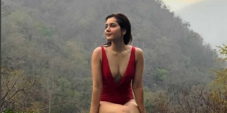 Actress Raashii Khanna Enjoys a Blissful Mountain Retreat in a Stunning Red Swimsuit 1 Raashii Khanna, Raashii Khanna Photos , Raashii Khanna Vacation, Raashii Khanna Swimsuit, Raashii Khanna Red Swimsuit , Raashii Khanna Viral Photos, Celebrity Vacation Photos , Actress Swimsuit Photos , Indian Actress Photos, Mountain Getaway Fashion ,Actress Raashii Khanna,