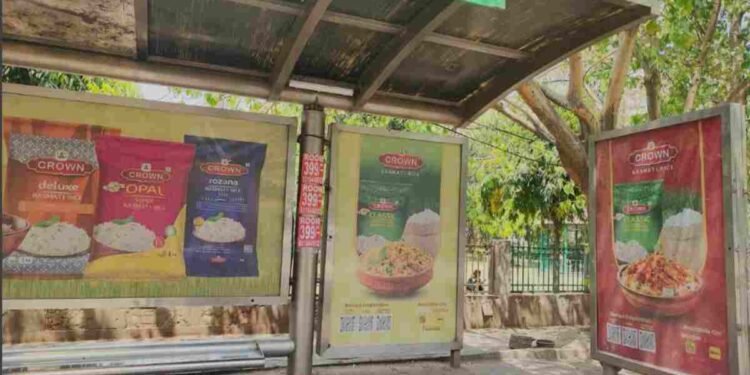 Crown Rice, DRRK Foods, Khushiyon Ka Khazana, OOH Campaign Delhi, Basmati Rice Brand, Food Advertising India, Rice Brand Marketing, Out-of-Home Advertising, Delhi Brand Campaigns, Indian Food Culture, Emotional Food Advertising, Basmati Rice Promotion, Family Meals Campaign, Crown Rice Delhi Ads, Festive Food Branding,