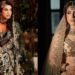 Delbar Arya bridal, Indian bridal fashion, Timeless bridal elegance, Traditional Indian craftsmanship, Bridal lehenga, Bridal sharara, Indian wedding outfits, Zari work, Hand embroidery, Mirror work , Heirloom jewelry, Mathapatti, Choker necklace, Indian couture, Celebrity bridal style, Delbar Arya fashion, Punjabi actress bridal look, Madhaniya movie, Jadon Da Mobile Aagya movie, Indian heritage fashion, Modern muse bridal fashion,