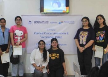 Cervical Cancer Prevention, HPV Vaccination Camp, Human Touch Foundation, Group 108, Greater Noida, Cervical Cancer Awareness, Women's Health, Free HPV Vaccine, Community Outreach, CSR Initiative, Social Responsibility, Healthcare Camp, Dr. Nidhi Sethia Garg, Kidz and Momz Clinic, Dr. Amish Bhutani, Dr. Upasana Singh, Cervical cancer prevention camp Greater Noida, Free HPV vaccination camp for women, Human Touch Foundation cervical cancer awareness, Group 108 CSR women's health, Cervical cancer screening awareness campaign, HPV vaccine benefits for women, Community health initiative Greater Noida, NGO for cervical cancer prevention India, Human Touch Foundation initiatives, Group 108 CSR activities, Greater Noida health camp, Cervical cancer camp in Sector 36 Greater Noida,