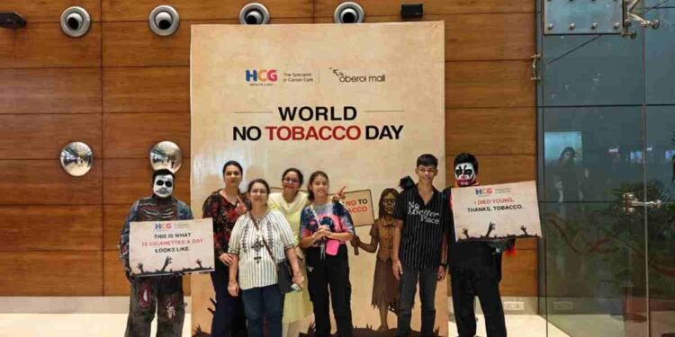 "Buy Tickets, Not Tobacco": HCG's Borivali Station Message 1 World No Tobacco Day, Tobacco awareness, Anti-tobacco campaign, Oral cancer, Cancer prevention, HCG Cancer Centre Borivali, Oberoi Mall, Borivali Station, Mumbai, Public health campaign, Zombie walk, Free cancer screening, LED warning, Health education, Gutka, Khaini, Smokeless tobacco, Early detection cancer, Cancer in India, HealthCare Global Enterprises ,HCG,