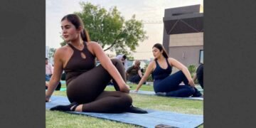 Chintamanis Yoga Day, International Yoga Day Gurugram, Employee Wellness Program, Dwarka Expressway Construction Site Yoga, Chintamanis Group Health, Workplace Mindfulness, Corporate Yoga Event, Aashi Dua Chintamanis, Employee Well-being Initiative, Construction Company Wellness , Yoga for Employees, Healthy Work Culture Gurugram,