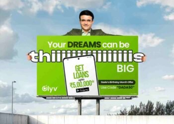 Olyv App, Sourav Ganguly OOH, Kolkata Marketing, Digital Lending India, Financial Wellness, Sourav Ganguly Birthday, OOH Advertising Campaign