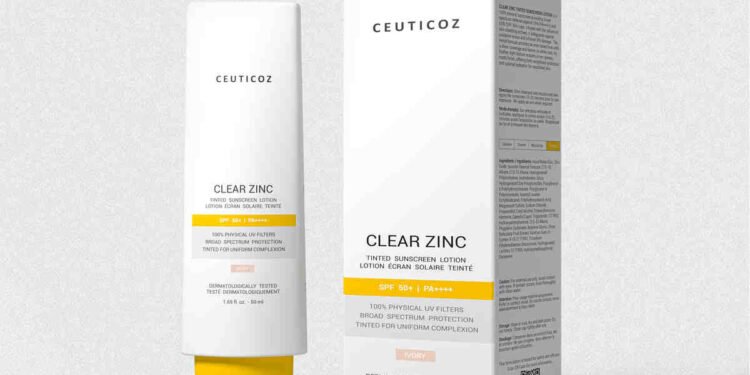Ceuticoz Sunscreen, Clear Zinc Tinted Sunscreen, Mineral Sunscreen SPF 50, Sunscreen for Sensitive Skin, PA++++ Sun Protection, Dermatologist Recommended Sunscreen, Hydrating Sunscreen Lotion, Skincare for Pigmentation, Zinc Oxide Sunscreen India, Sunscreen for All Skin Types,Ceuticoz,Ceuticoz, Clear Zinc Sunscreen, tinted sunscreen, mineral sunscreen, zinc oxide, SPF 50, PA++++, sun protection, sensitive skin, skincare, dermatologist-recommended