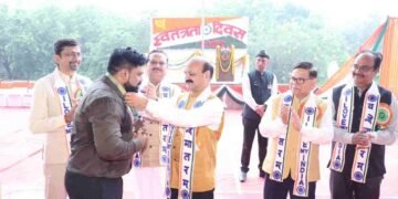 Punjab National Bank Independence Day 2025, Sudhir Saxena Kickboxing Champion, PNB honours athletes, Asian Kickboxing Championships 2024, India Open Kickboxing Championship 2025, Independence Day celebrations PNB, Indian sports achievements 2025, Sudhir Saxena Ballia UP, Kickboxing in India, PNB CSR sports initiatives,Kickboxing Champion Sudhir Saxena