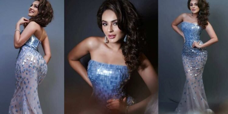 Seerat Kapoor, SIIMA Awards 2025, red carpet fashion, Utsav Gupta, sequin gown, celebrity style, Bollywood actress, SIIMA Dubai, fashion trends, luxury fashion