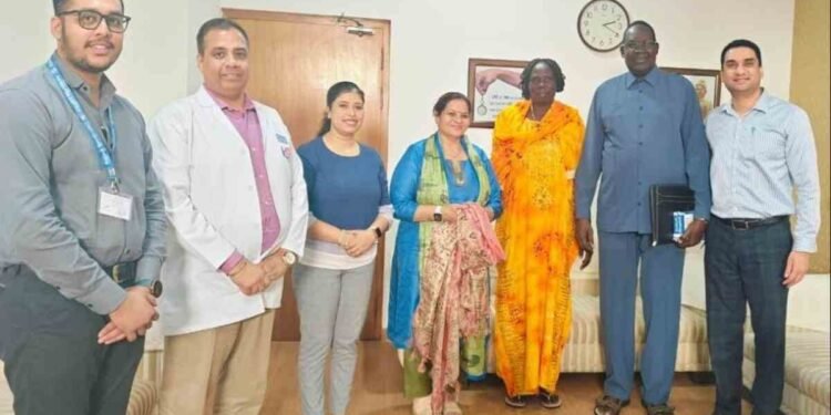 Kailash Hospital Noida Treats Former South Sudan Governor for Diabetic Neuropathy Successfully 1 Ex Governor of South Sudan, diabetic neuropathy treatment India, Kailash Hospital Noida, medical tourism India, international patient treatment India, diabetic nerve damage recovery, Dr Prabhat Kumar Kailash Hospital