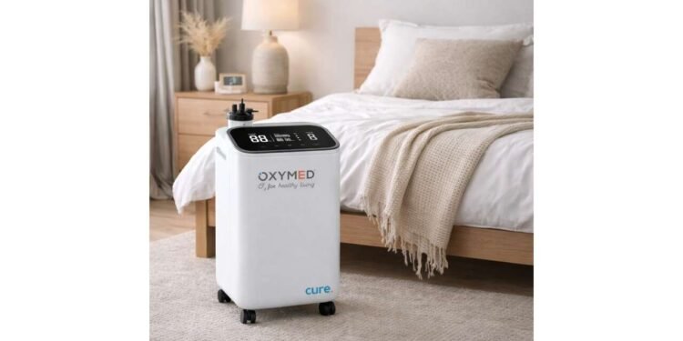 Oxymed Cure 5 LPM, affordable oxygen concentrator, Oxymed India, oxygen therapy