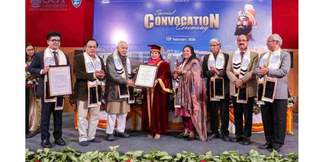 SGT University Convocation, Honorary Doctorate India, Aarti Singh Rao, Bimal Kumar Jain, Gurugram University News, Special Convocation 2026,SGT University