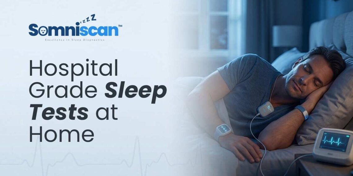 SomniScan India, sleep diagnostics at home, polysomnography PSG India, sleep apnea diagnosis India, home sleep test