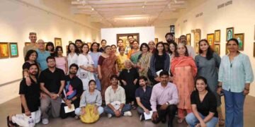 Anjolie Ela Menon exhibition, Revisitations Delhi, Uma Nair talk, Shridharani Gallery show, Vadehra Art Gallery event