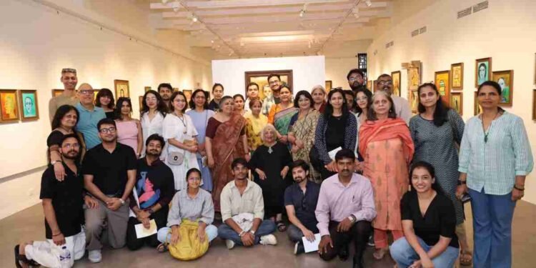 Anjolie Ela Menon’s solo closes with talk 1 Anjolie Ela Menon exhibition, Revisitations Delhi, Uma Nair talk, Shridharani Gallery show, Vadehra Art Gallery event