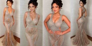 Seerat Kapoor ,Seerat Kapoor red carpet, Champagne couture gown, Kiki designer dress, Bollywood celebrity style, Dynamic Screen Presence Award, Wedding reception fashion inspiration, Blu Diamonds jewellery, Mermaid silhouette gown,Actress Seerat Kapoor,
