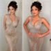 Seerat Kapoor ,Seerat Kapoor red carpet, Champagne couture gown, Kiki designer dress, Bollywood celebrity style, Dynamic Screen Presence Award, Wedding reception fashion inspiration, Blu Diamonds jewellery, Mermaid silhouette gown,Actress Seerat Kapoor,
